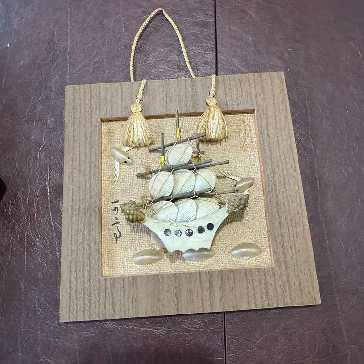 6” Framed 3D Shell Art Hawaii Souvenir Made I Japan