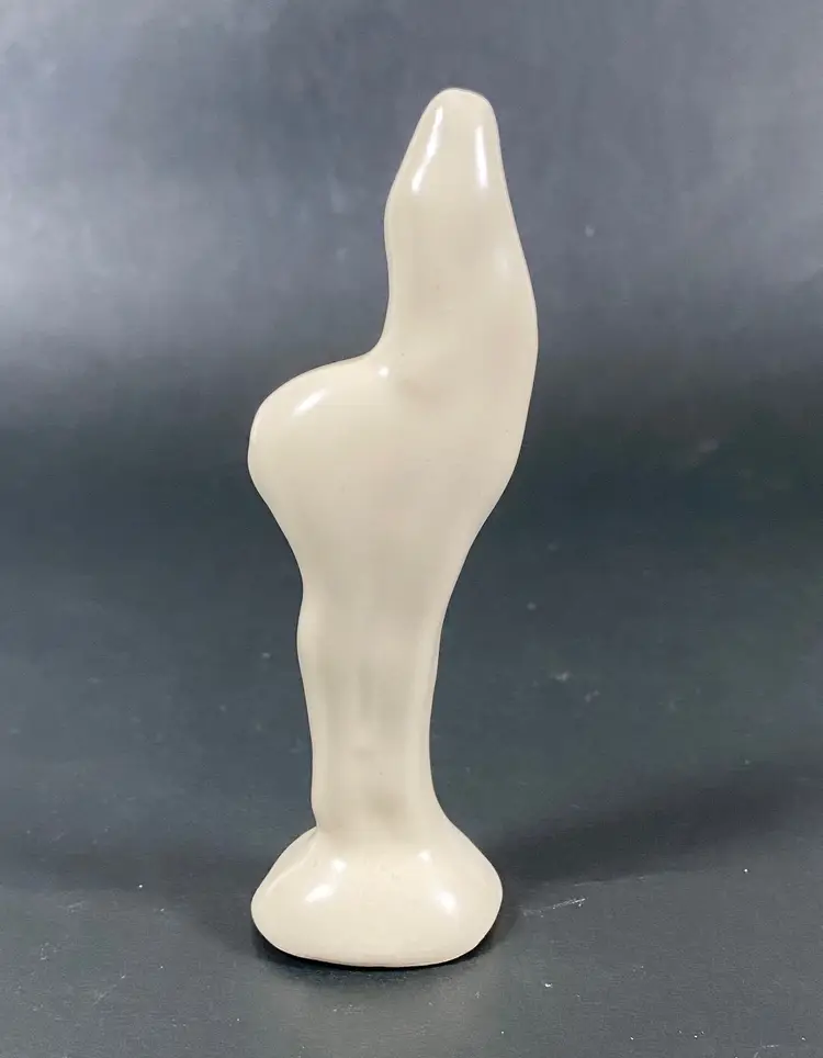 *VTG* Mid-Century Modern Long Legged Ceramic Deer/Doe Figurine Glossy White 4.5"