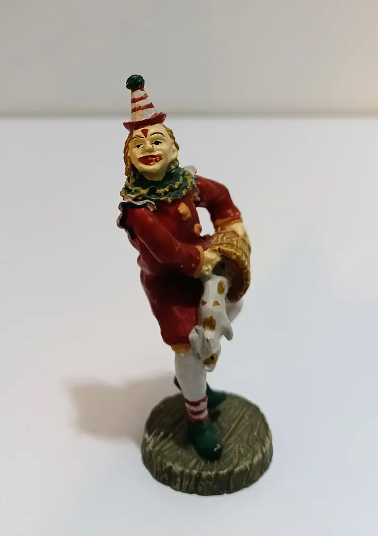 Charming Clown Performing with Pig