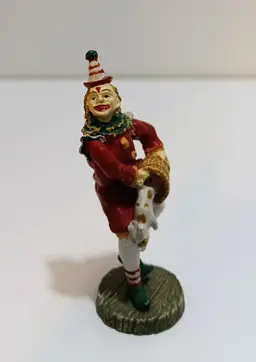 Charming Clown Performing with Pig