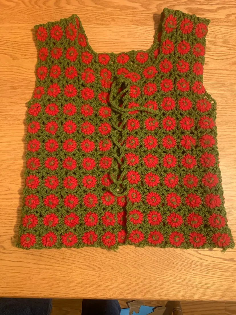 020 Hand Crocheted Christmas Vest