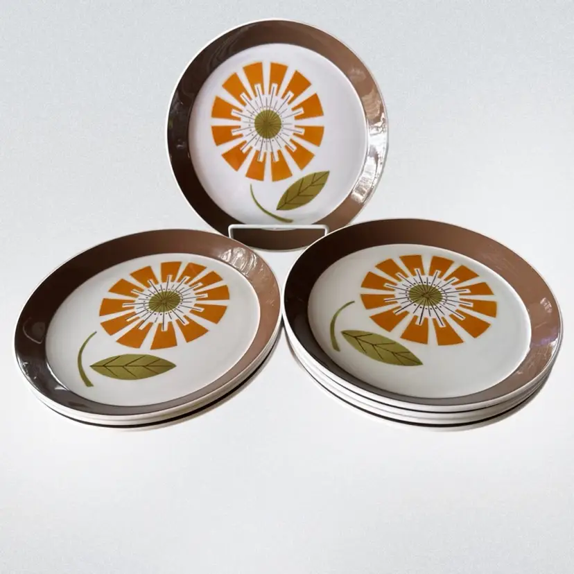 🌻 VTG MCM MIKASA DUPLEX By Ben Seibel BRUNCH D3804 Lunch Salad Bread Plate 7.5"