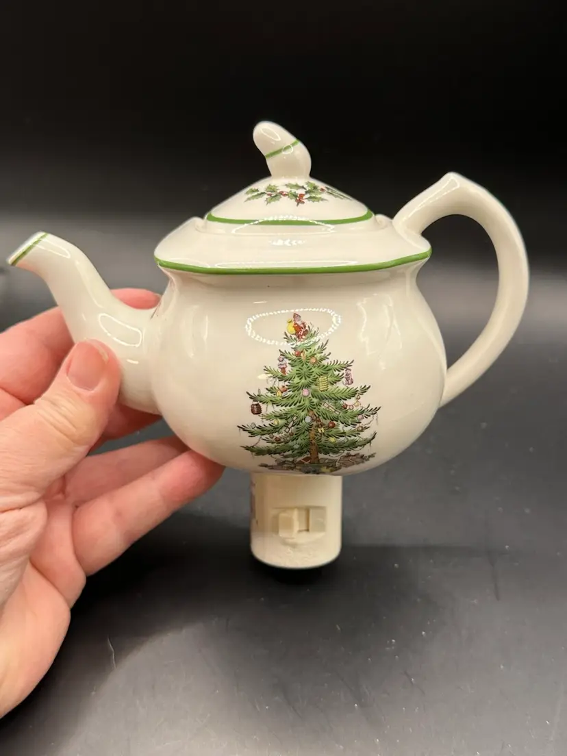Spode Christmas Tree Porcelain Teapot Night Light