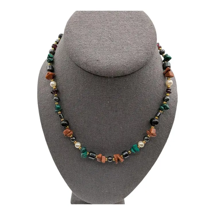 Vintage Multi-Stone Beaded Necklace