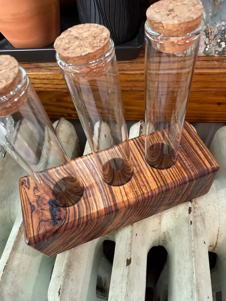 0016 Wooden Propagation Station - Zebrawood 6”