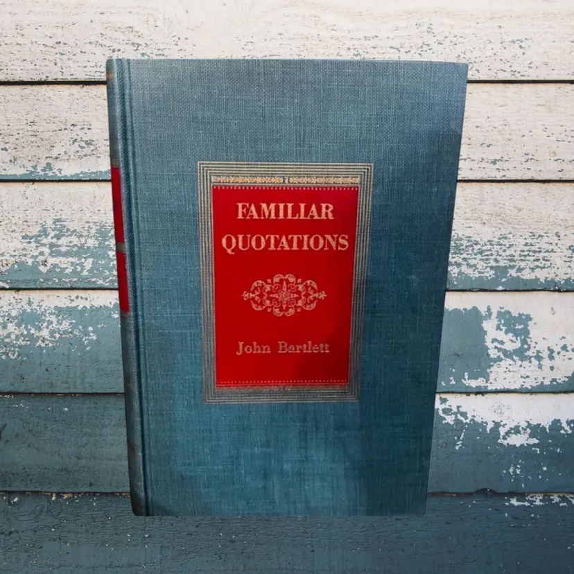 1955 Vintage Bartlett's Familiar Quotations John Bartlett 13th Centennial Edition 1955 Book