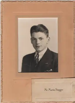 Vintage Photograph 1940s, 1950s Graduation Name Card Mounted