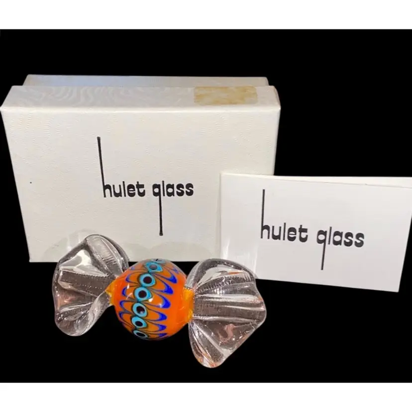 #01- Vintage 1980's /90's Dinah Hulet Art Glass Candy  As Pictured
