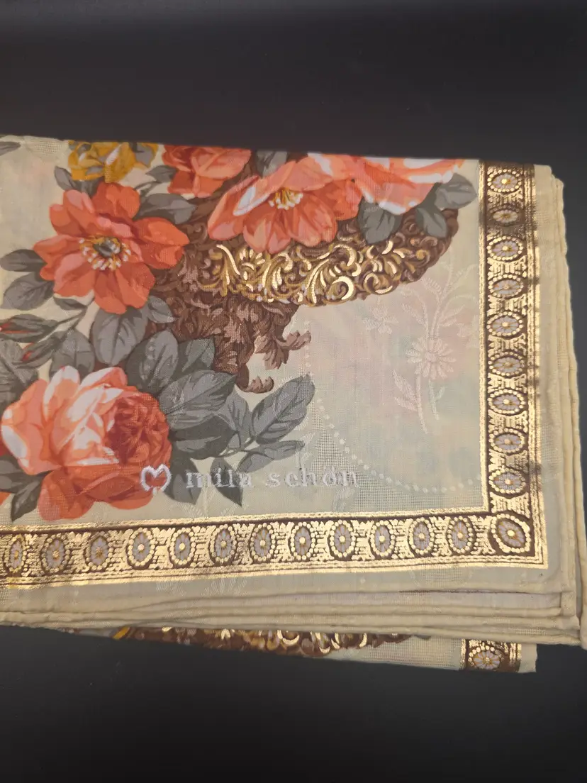 Mila Schon silk floral scarf