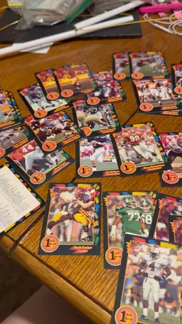 Over 60 Collegiate Football College Wild Card Lot Vintage