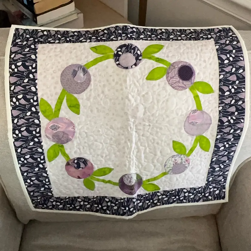18.5” Hand Appliquéd Quilted Square