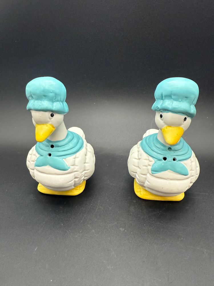 Vintage Mother Goose Salt and Pepper Shakers with Stoppers