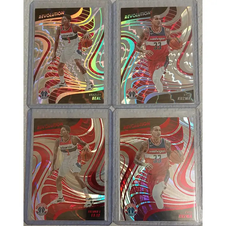 2022-23 Panini Revolution NBA Asia Parallel Wizards Lot X4 Short Print + #d /75