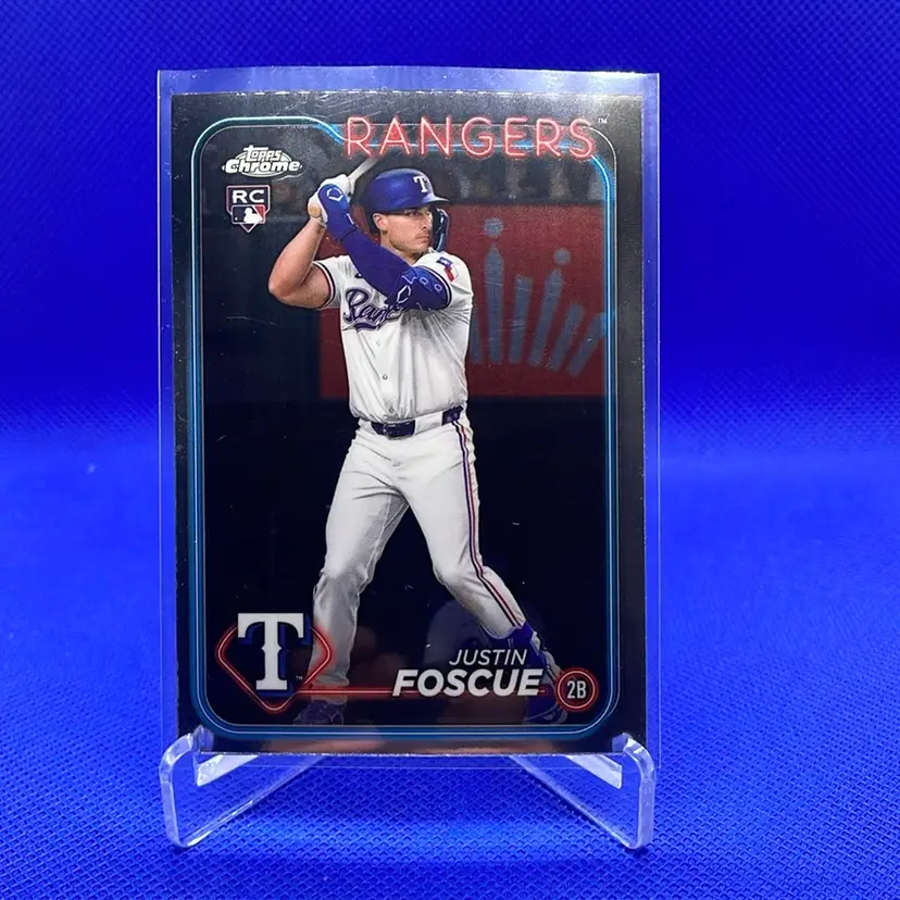 2024 Topps Chrome Update Justin Foscue RC Texas Rangers