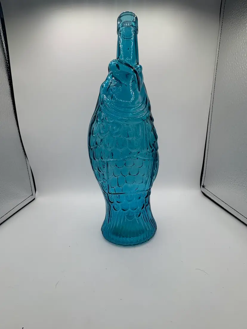 Aqua Glass Fish Bottle - Spain