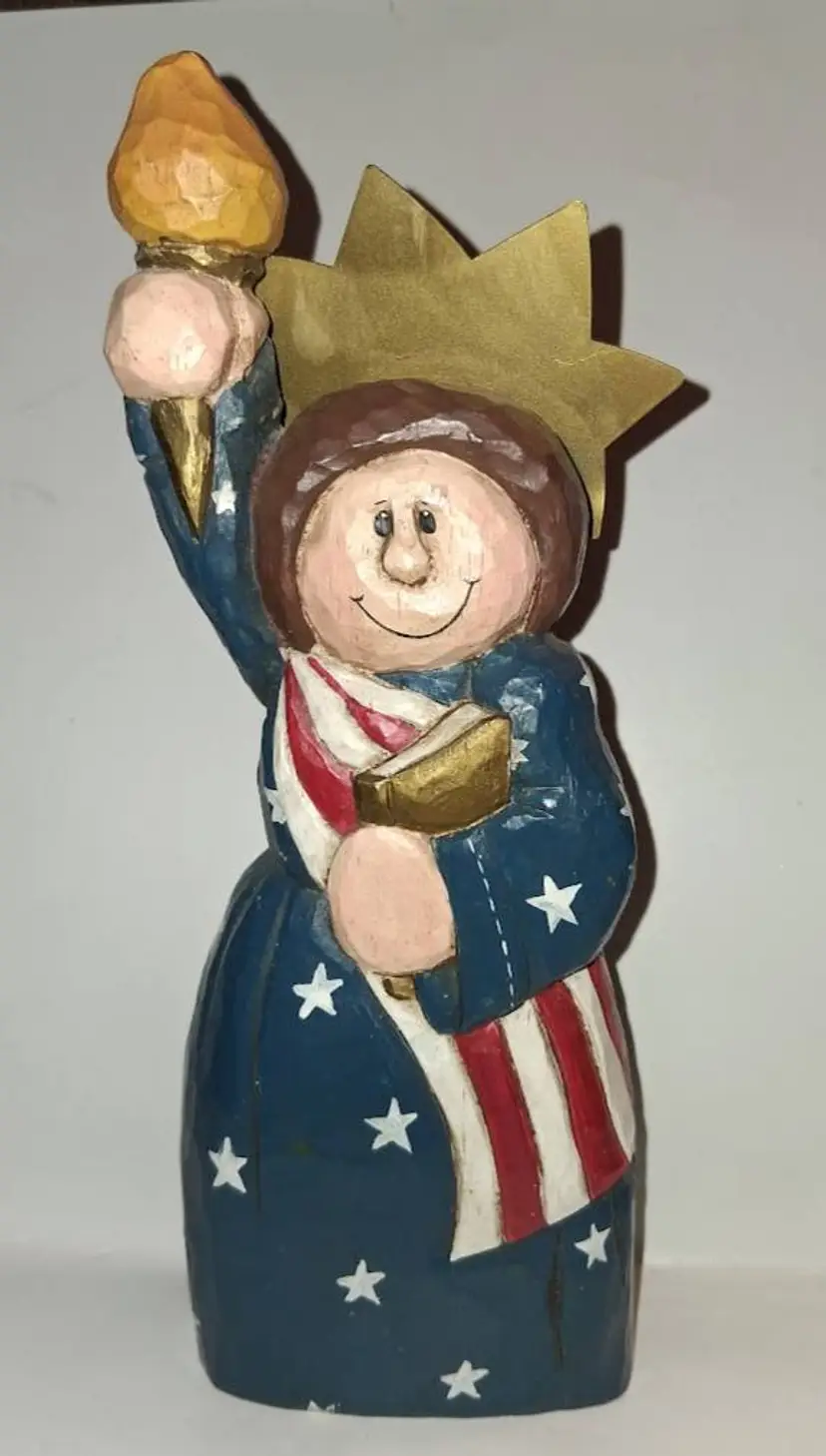 RARE Eddie Walker Patriotic Lady Liberty Midwest Of Cannon Falls Retired