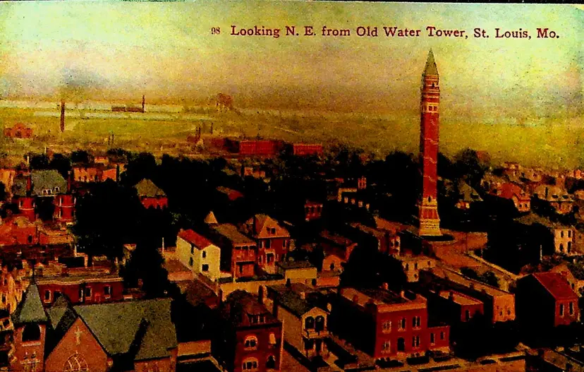 Looking Northeast from Old Water Tower St Louis Missouri Postcard