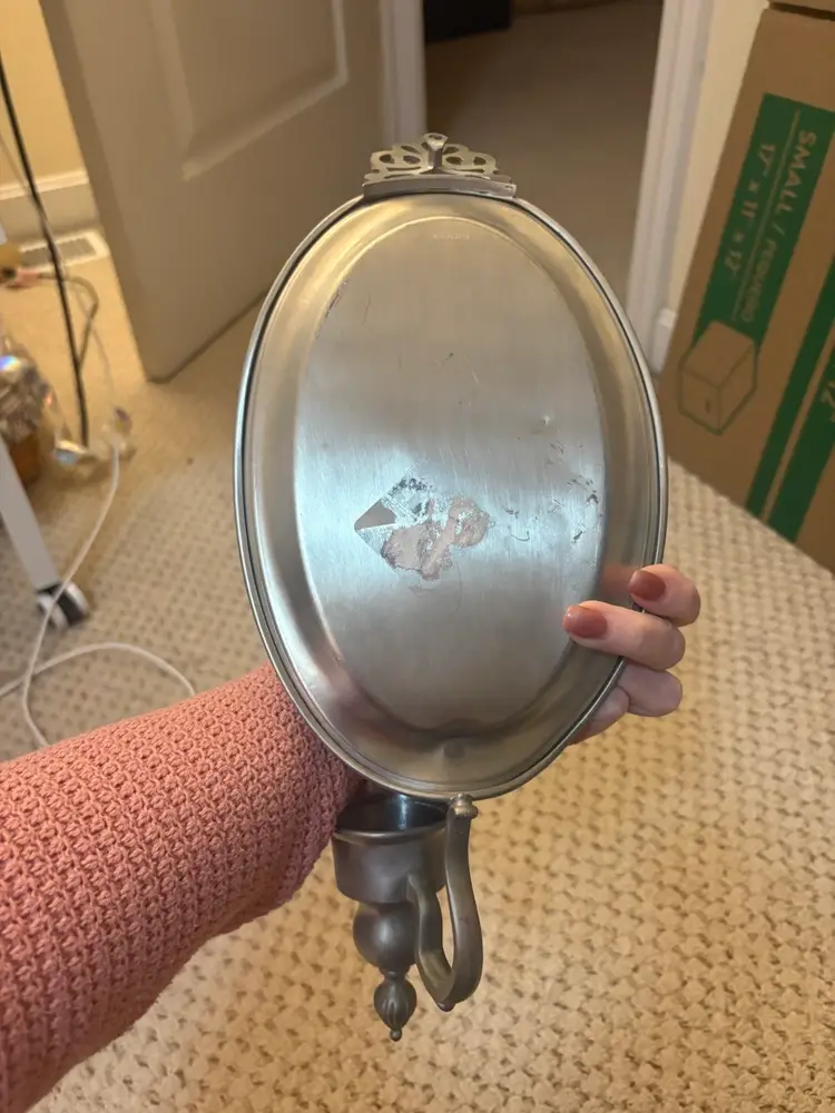 Pewter Wall Mount Candle Holder