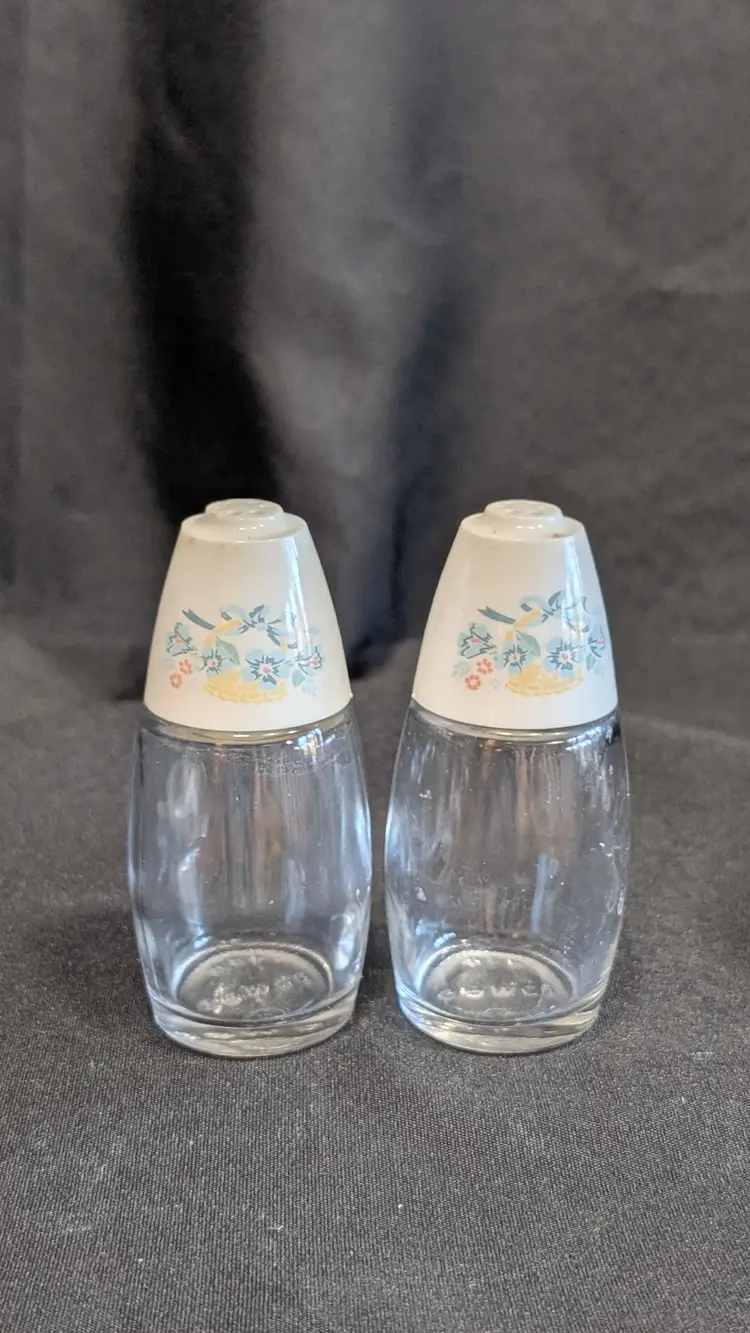 GEMCO USA Salt & Pepper Shakers-Floral Basket Design 1960's-70's