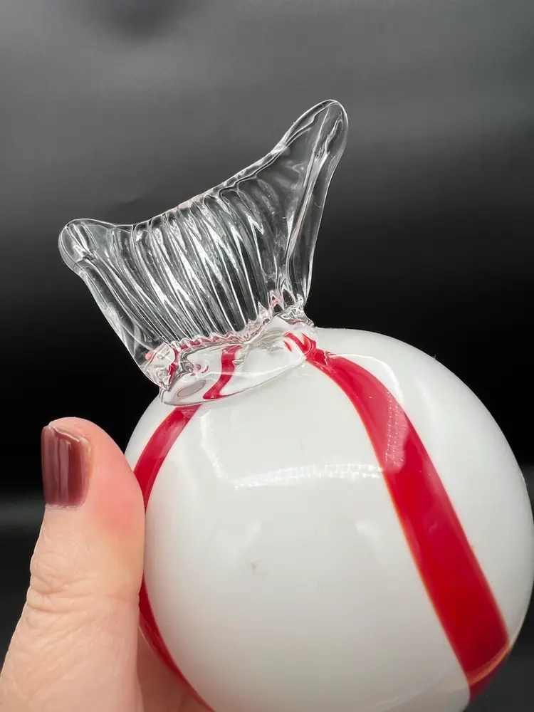 Huge Glass Peppermint Candy!