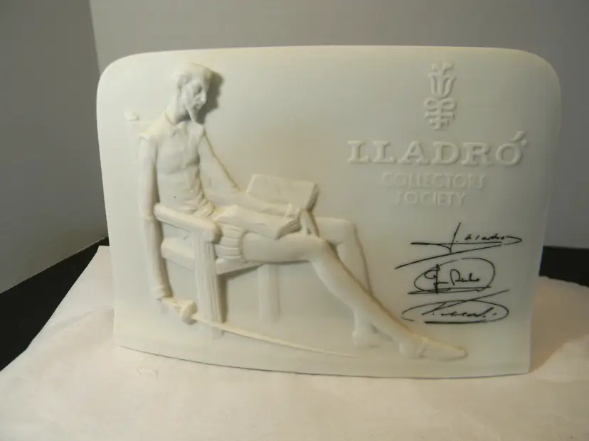 Lladro Collectors Society Don Quixote porcelain plaque-signed by the Lladro brothers