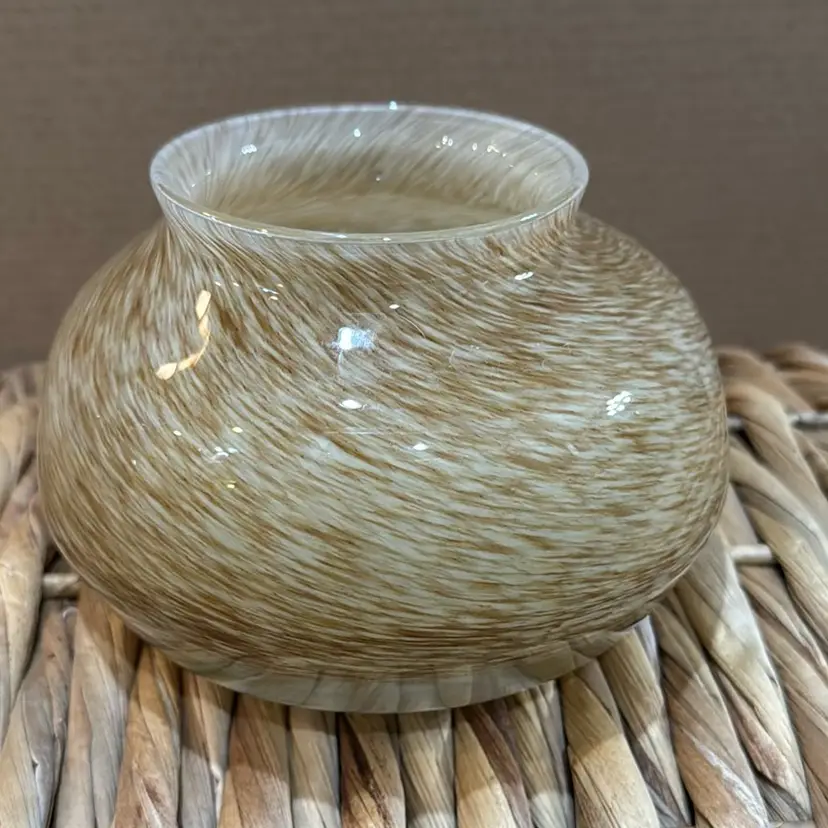 Anthropologie Glass Swirl Vase