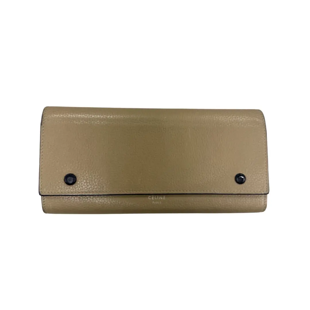 Celine Beige Flap Wallet