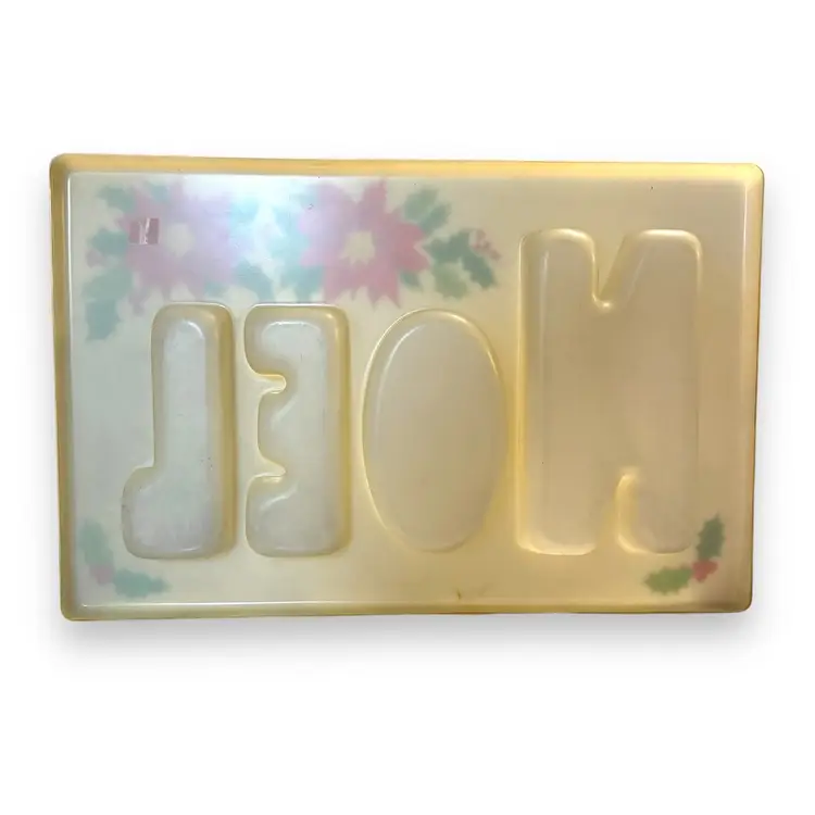 Mid Century Noel Christmas Holiday Plastic Serving Tray