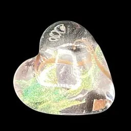 3338-Robert Held Signed Heart Shaped Paperweight