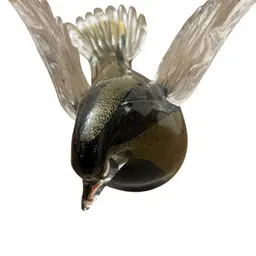 Murano Open Winged Dove Glass Figurine