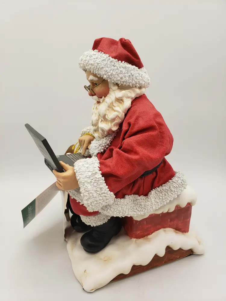 Vintage Clothtique Possible Dreams Santa's New List Computer Laptop Naughty Nice. Made in 1998. Item 713178.