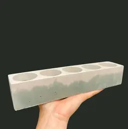 10” Sage 5-hole Concrete Planter