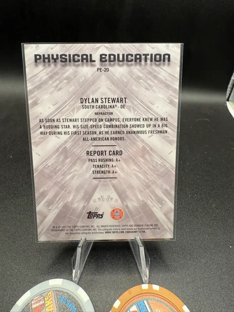 Dylan Stewart Physical Education Case Hit 2025 Bowman Chrome University South Carolina