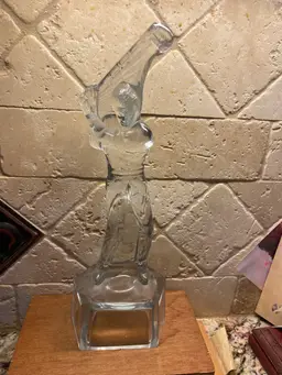 vintage- glass golf trophy