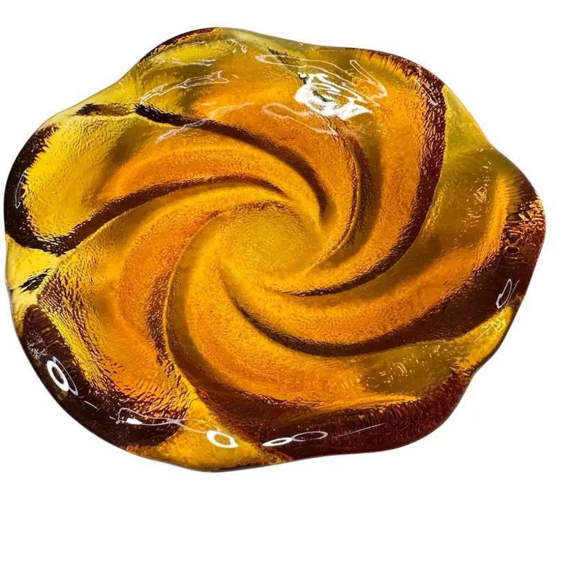 086. Fenton Double Swirl Ashtray