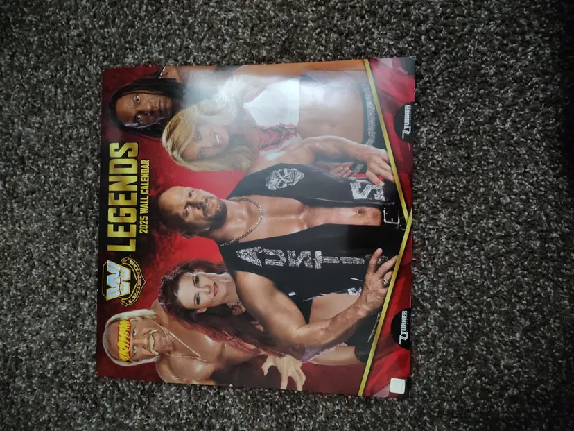 2025 wrestling legend calendar WWE featuring hulk Hogan and John Cena