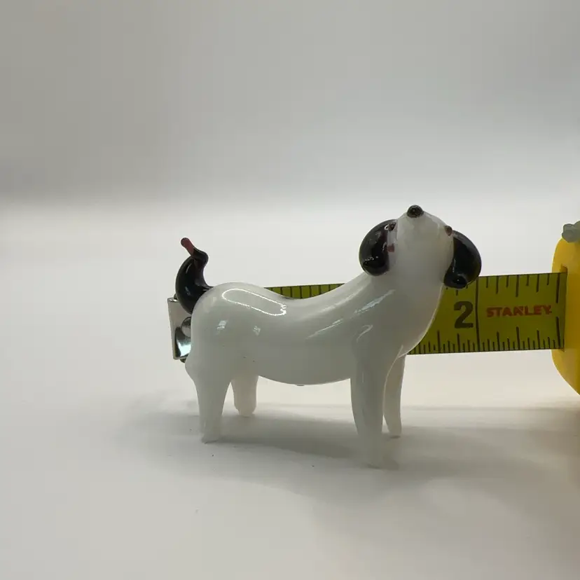 Milk Glass 3 Eyed Dog