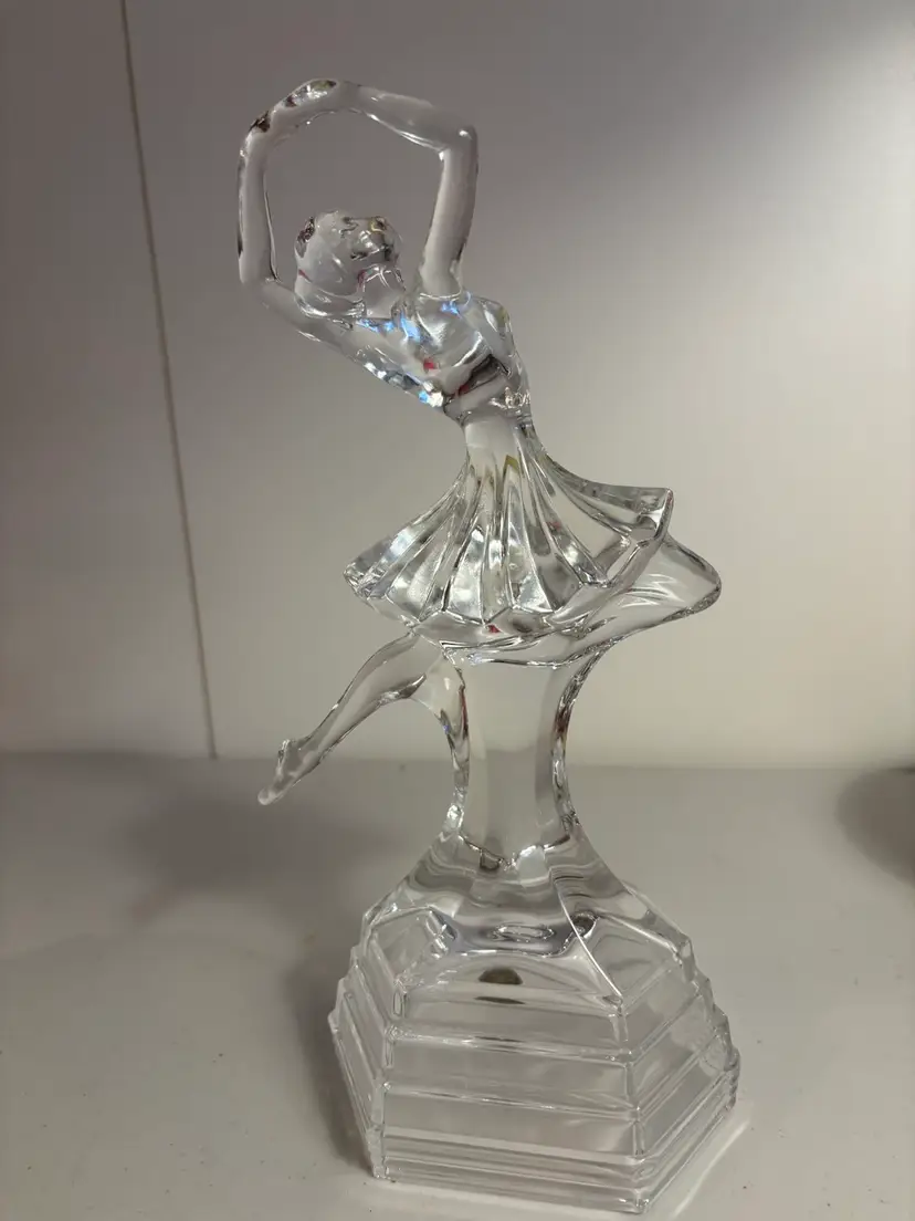Vintage RCR ARTIST AL PIOMBO ROYAL ROCK 24%LEAD CRYSTAL BALLERINA ART DECO Figurine