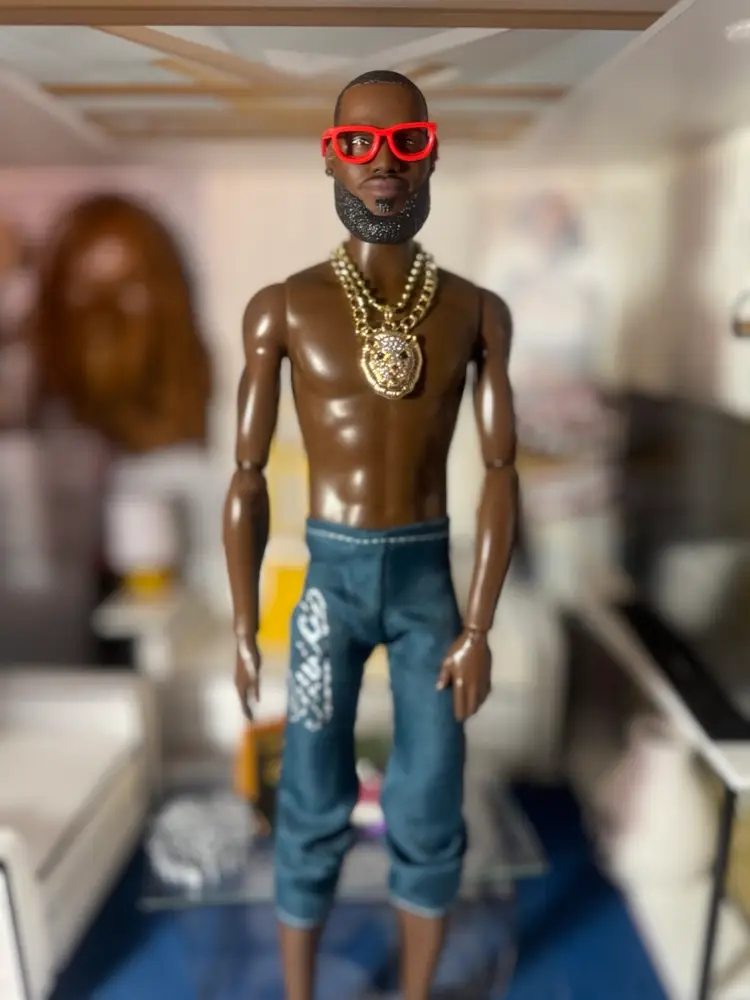 Blue GG Pants For tall/muscle/IT Male Doll