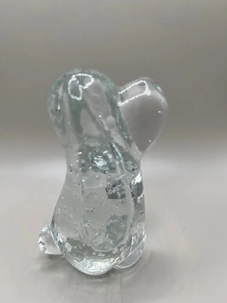 Art Glass Bassett Hound Paperweight
