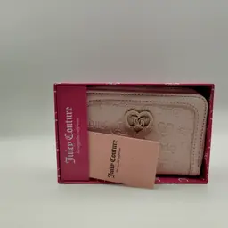 NWT Juicy Couture Not Your Babe Small Zip Around Wallet - Pink Flash