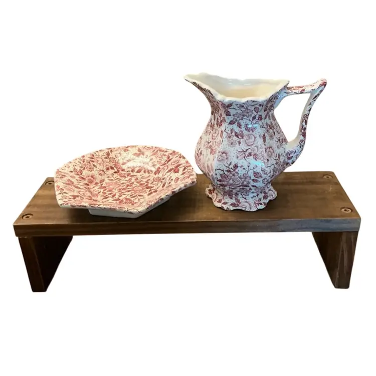 Enesco Small Ceramic Pitcher And Basin