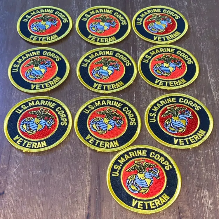 Lot Of 10 Us Marine Corps Patches Iron-on