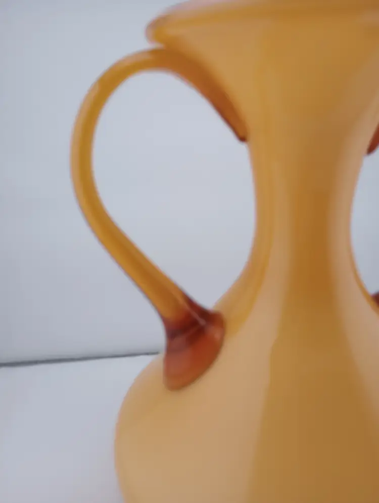 Empoli cased amber double handled vase