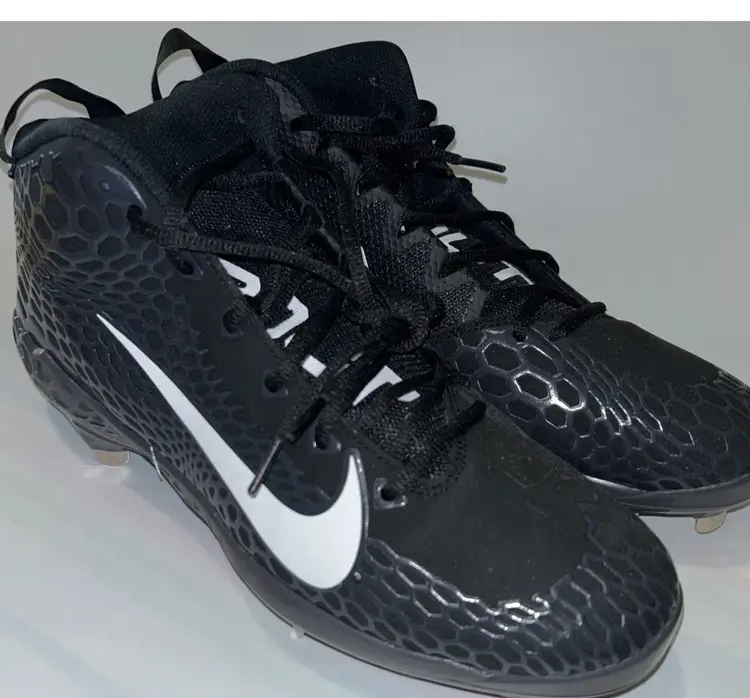 ( New W/O Box) Nike Force Zoom Trout 5 Baseball Black Metal Cleats [Men’s Size 12.5] AH3372-010