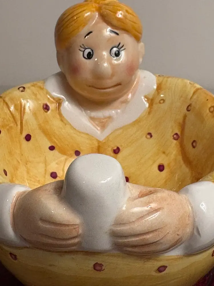 Jewish Passover Seder Plate 4” Replacement Ceramic bowl Lotus 1999