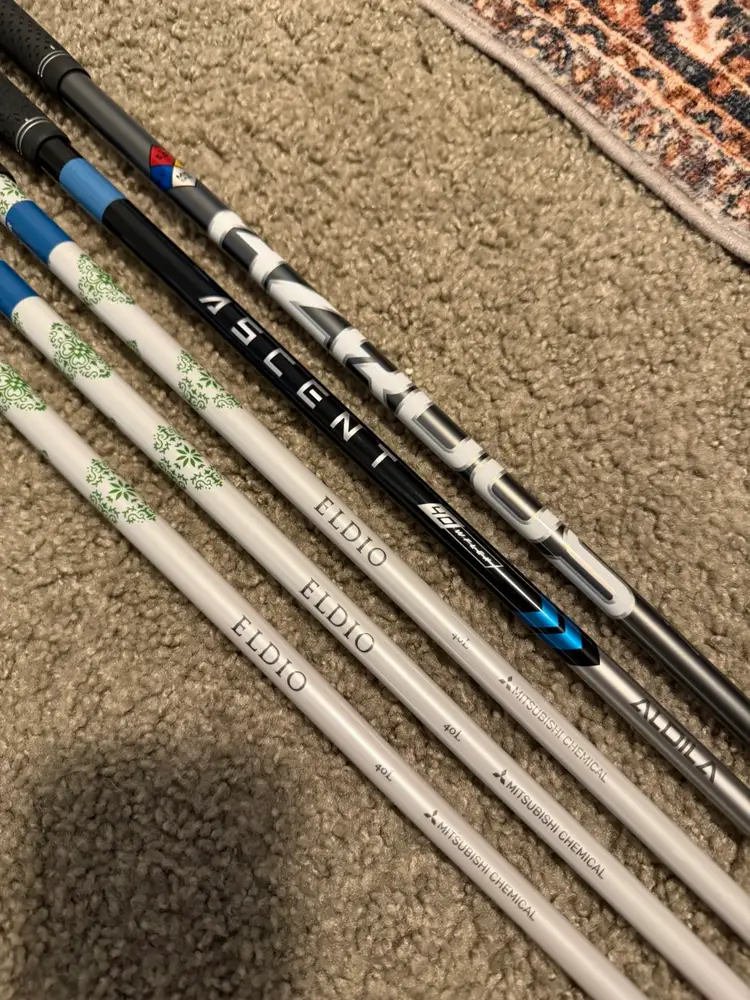 OEM Demo Golf Shaft Bundle – Mitsubishi Eldio + Ascent – 5 Shafts – .335 Tip