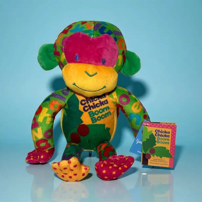 Yottoy Chicka Chicka Boom Boom 10” Plush Monkey NWT