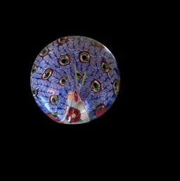 Peacock Paperweight 3 X 3 Inches