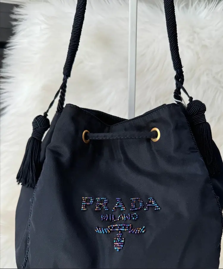 Prada Ltd Edition Beaded Bucket Bag